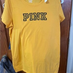 PINK Victoria's Secret Mustard Tee